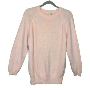 St. Gillian Silks Frosted Pink Rabbit Hair Sweater Size Large
